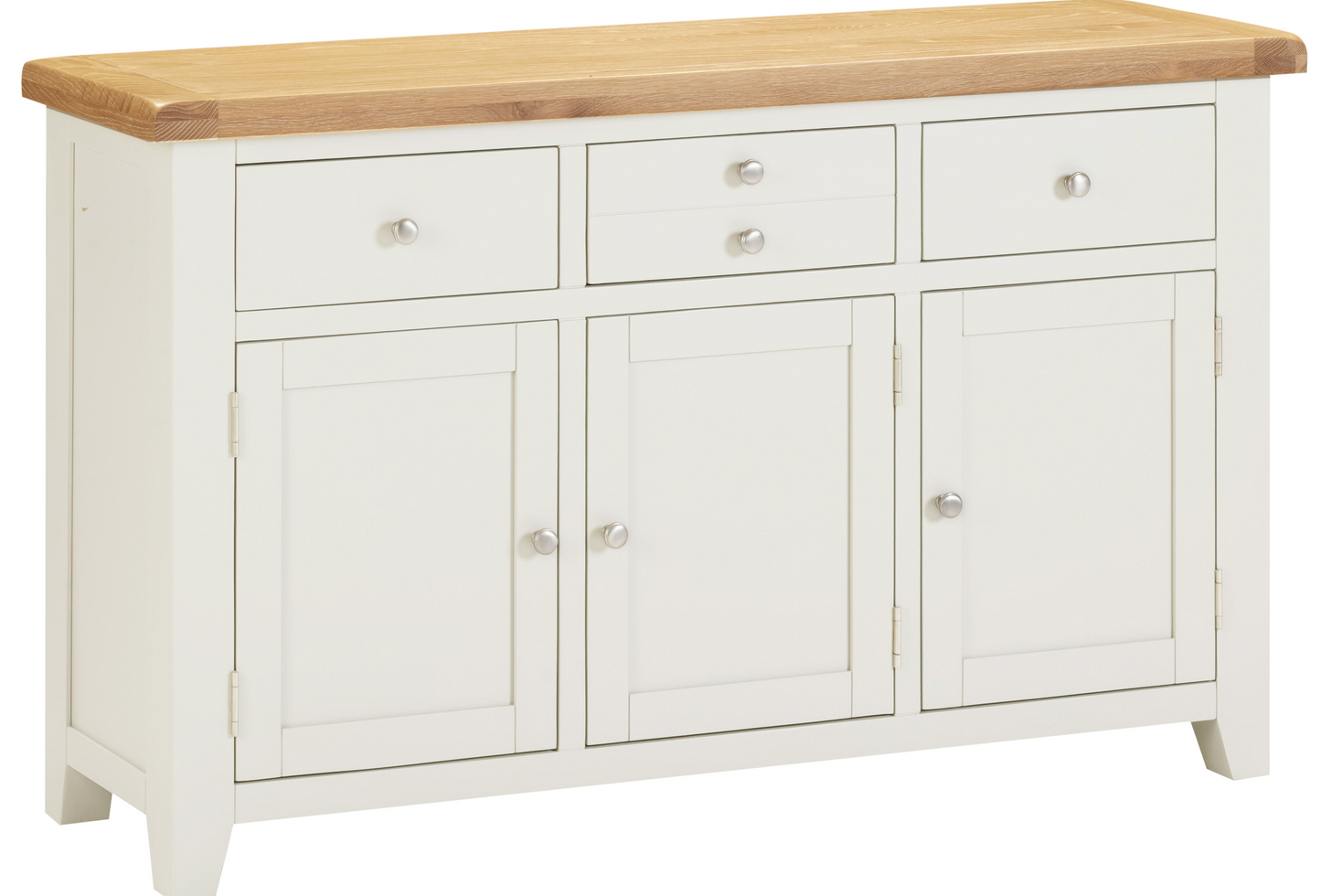 Windi 3 Door 3 Drawer Sideboard (Ivory/Oak/Grey)