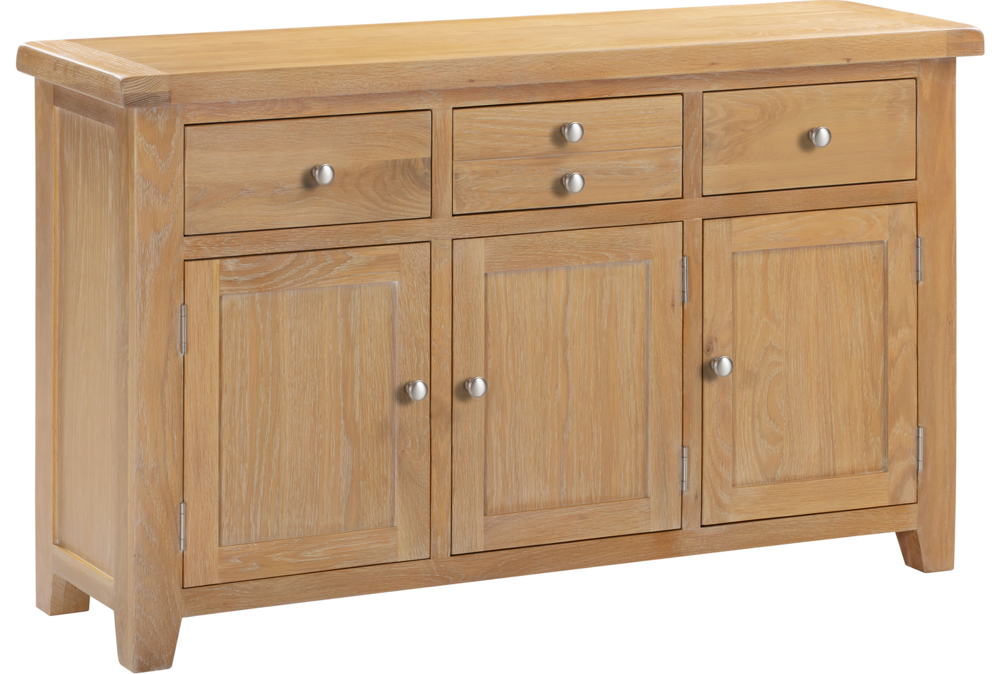 Windi 3 Door 3 Drawer Sideboard (Oak/Ivory/Grey)
