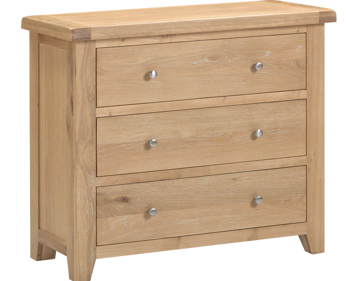 Windi 3 Drawer Chest (Oak/Ivory/Grey) Bedroom / Dressing Tables Sheffield Discount Furniture