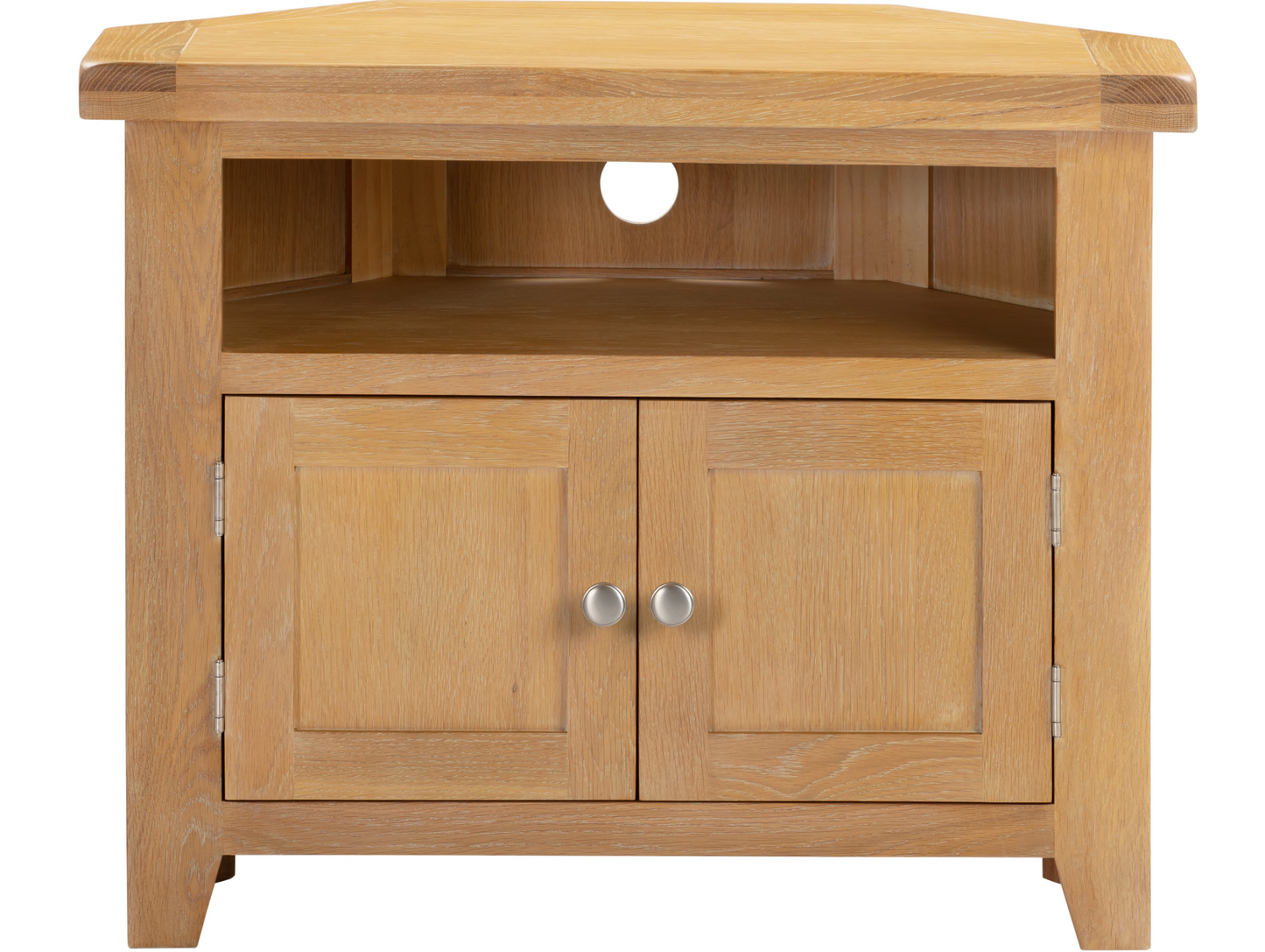 Windi 2 Door Corner TV Unit (Oak/Ivory/Grey)