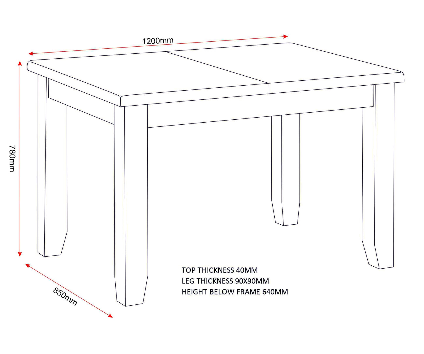 Windi Small Extending Dining Table (Oak/Ivory/Grey)