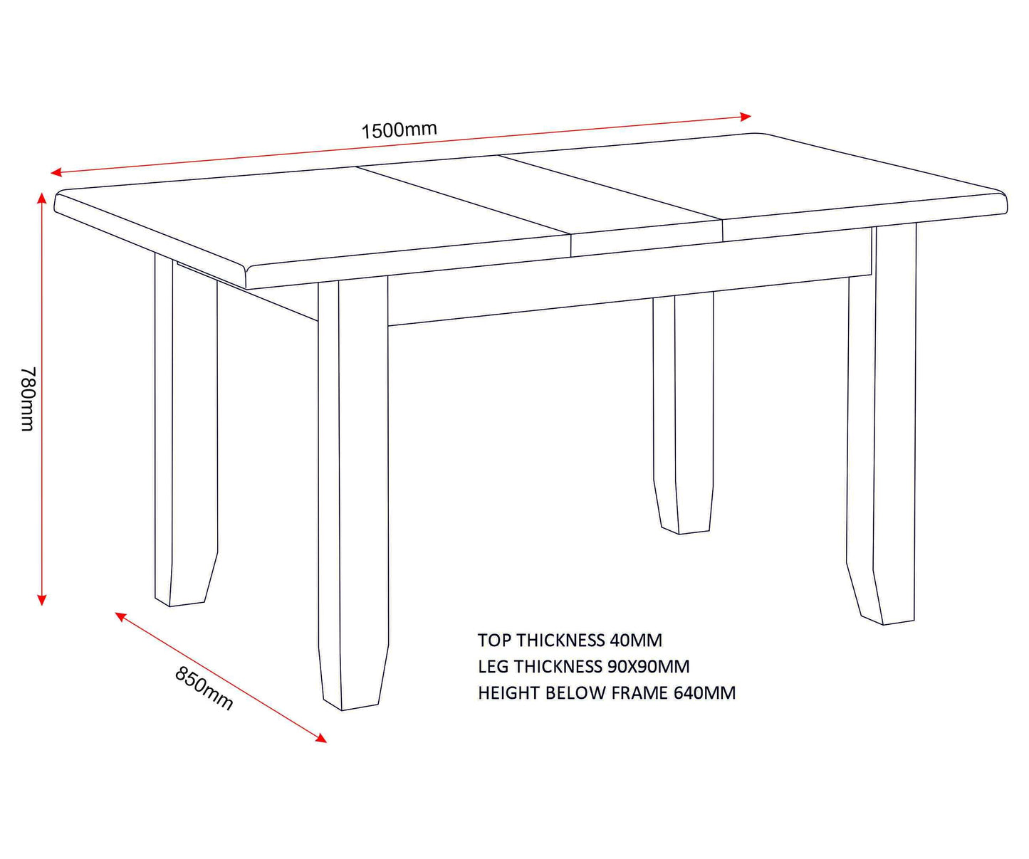Windi Small Extending Dining Table (Oak/Ivory/Grey)