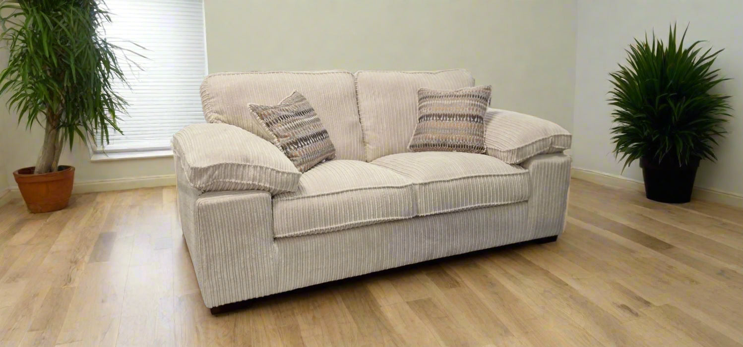 Chicago 2 Seater Cream Sofa Sheffield Discount Furniture