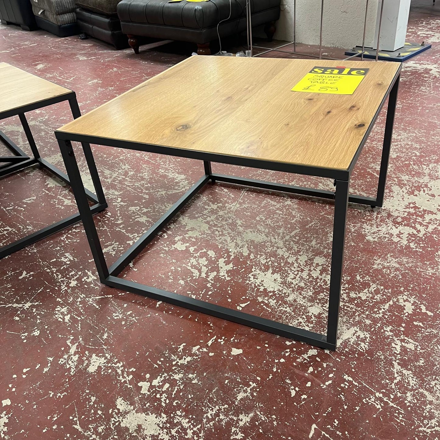 Square Black Frame Coffee Table Sheffield Discount Furniture