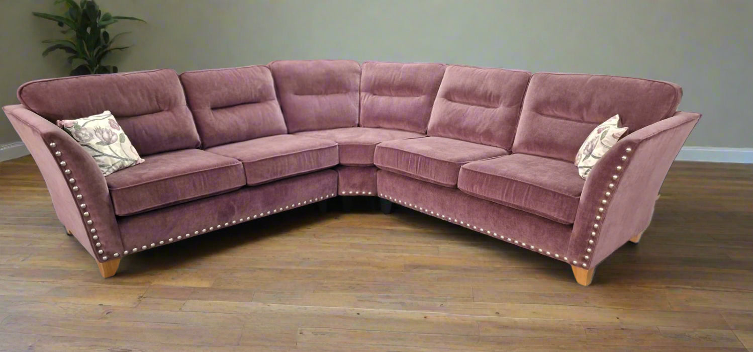 Paris Large Corner Sofa Purple Sheffield Discount Furniture