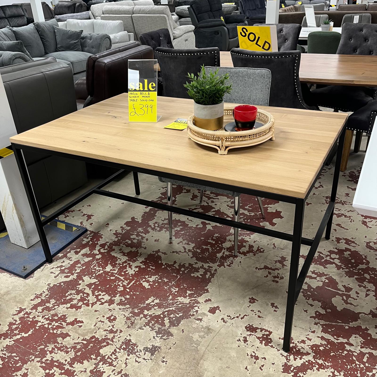 Bell x Schoch Mono Dining Table Solid Oak Sheffield Discount Furniture