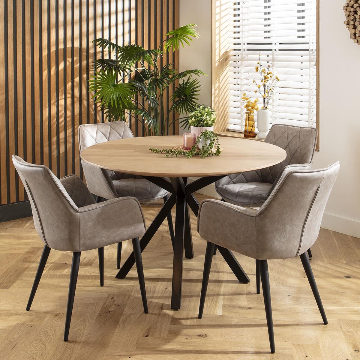 4 Mia Carver Dining Chairs with Arms Light Grey Sheffield Discount Furniture