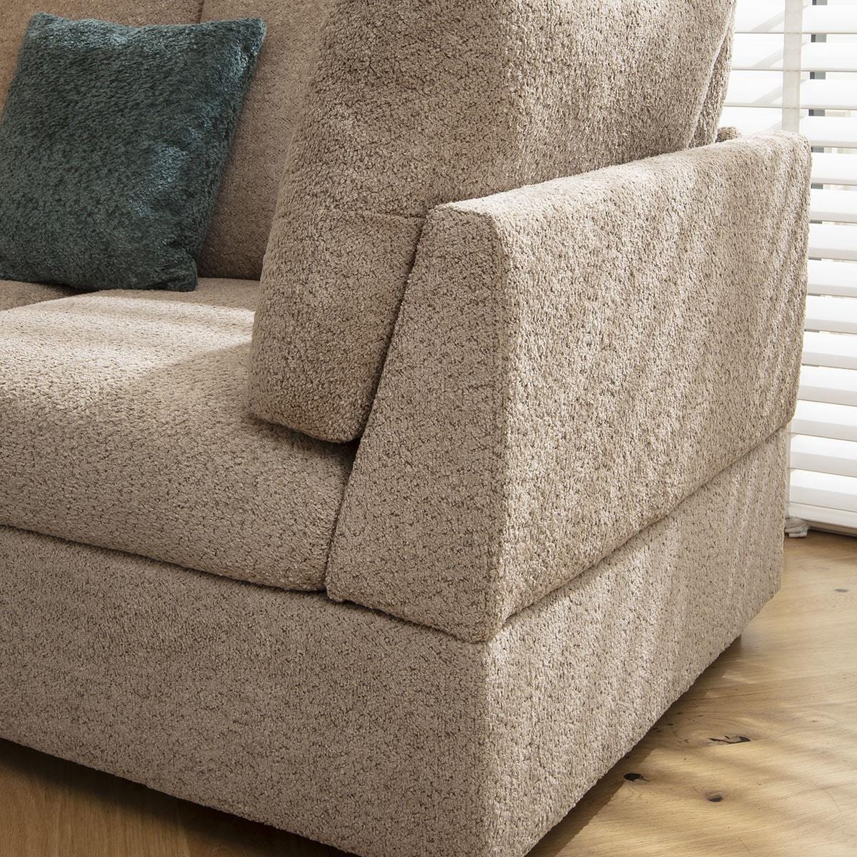 Sophie 4 Seater Corner Sofa Biscuit Beige Boucle 240x160cm 12R