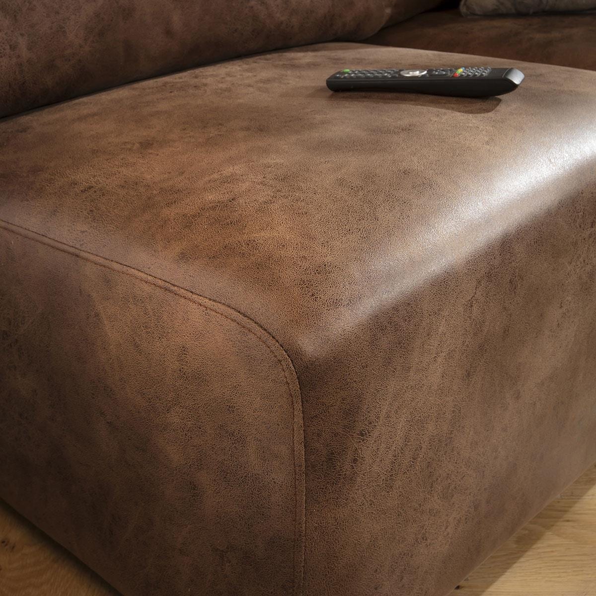 Victoria 6 Seater Corner Sofa Antique Brown 266x266cm 14