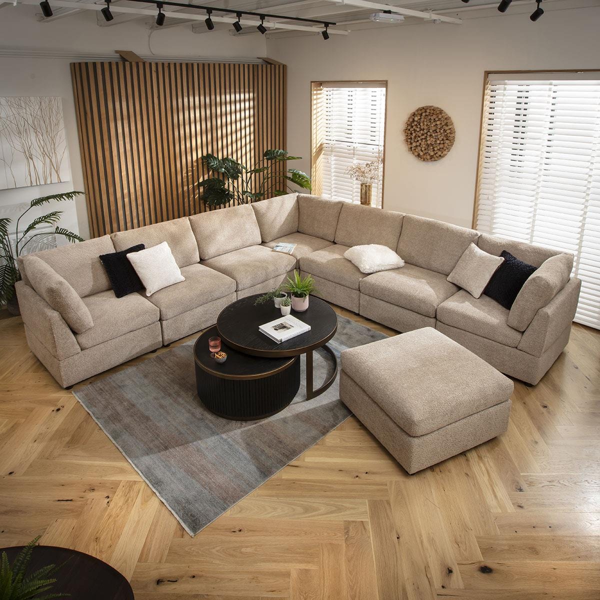 Sophie 8 Seater Corner Sofa Biscuit Beige Boucle 320x320cm 17