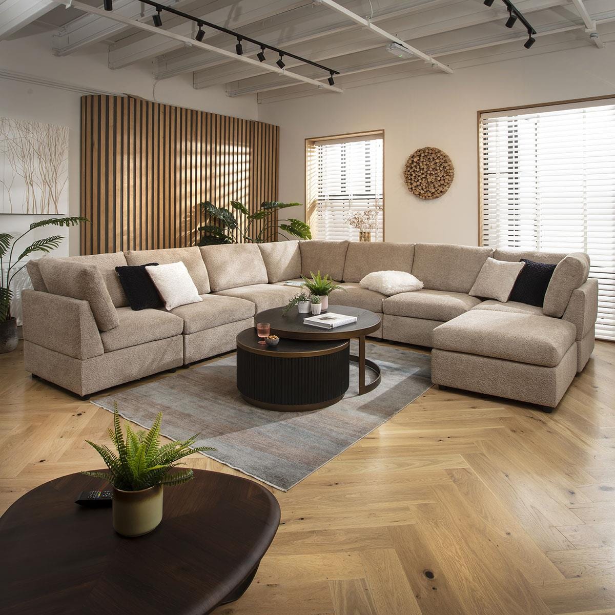 Sophie 8 Seater Corner Sofa Biscuit Beige Boucle 320x320cm 17