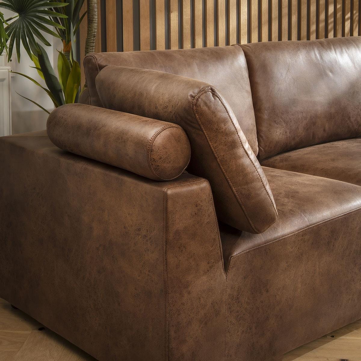 Victoria 8 Seater Corner Sofa Antique Brown 348x348cm 17