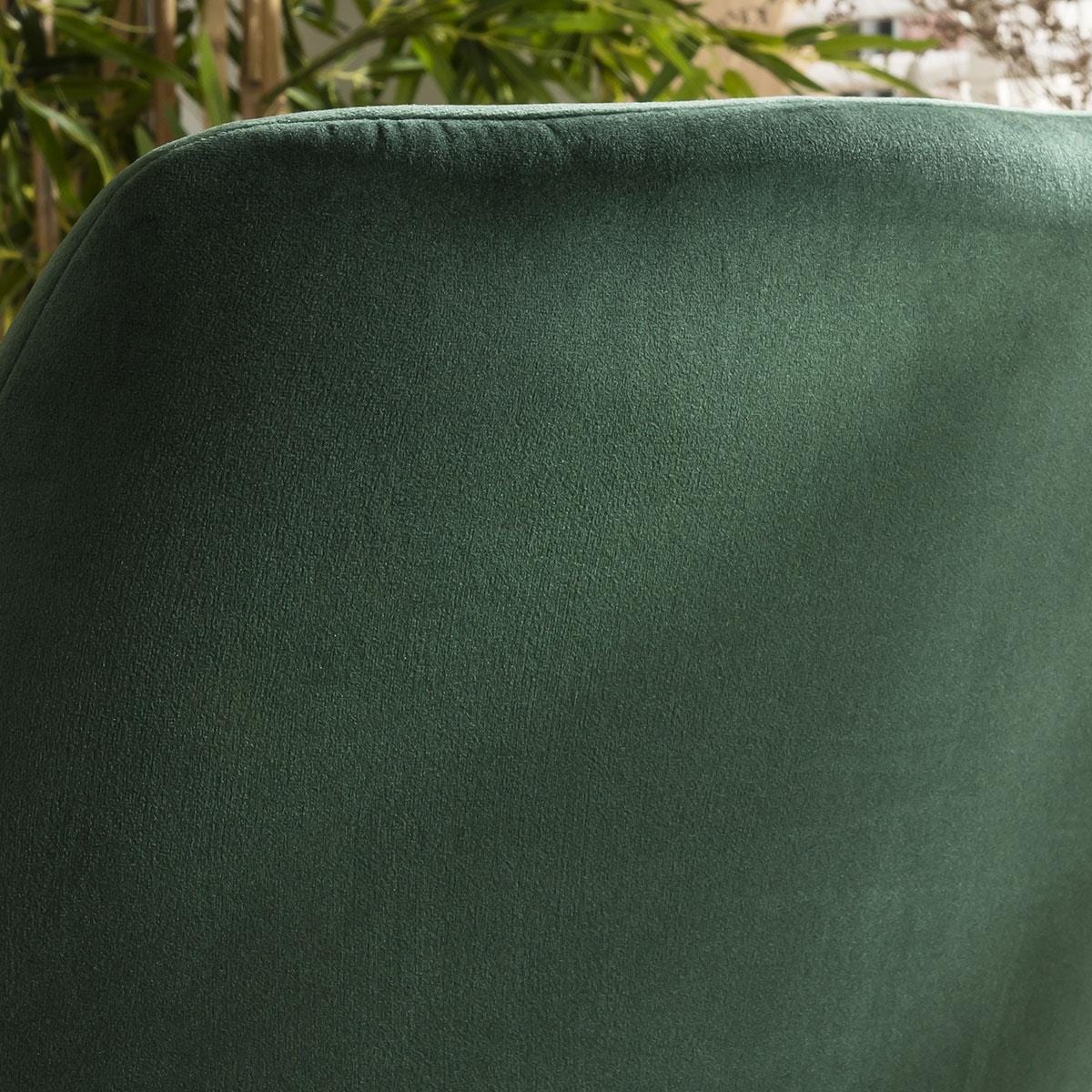 Davina Swivel Velvet Dining Chair Green