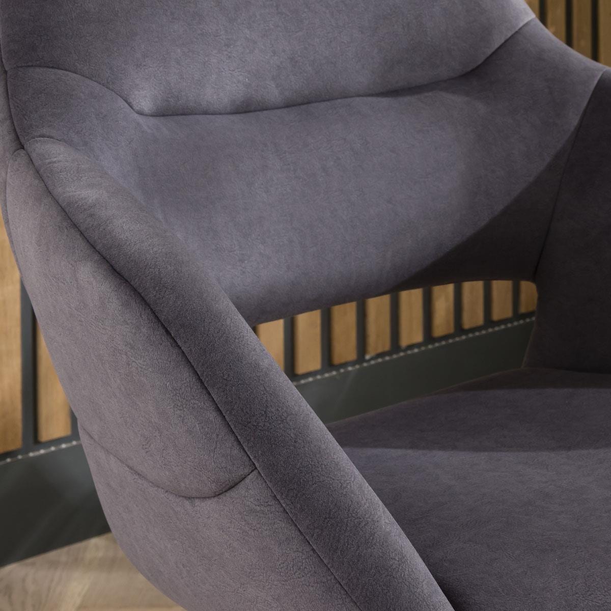 Davina Swivel Velvet Dining Chair Grey