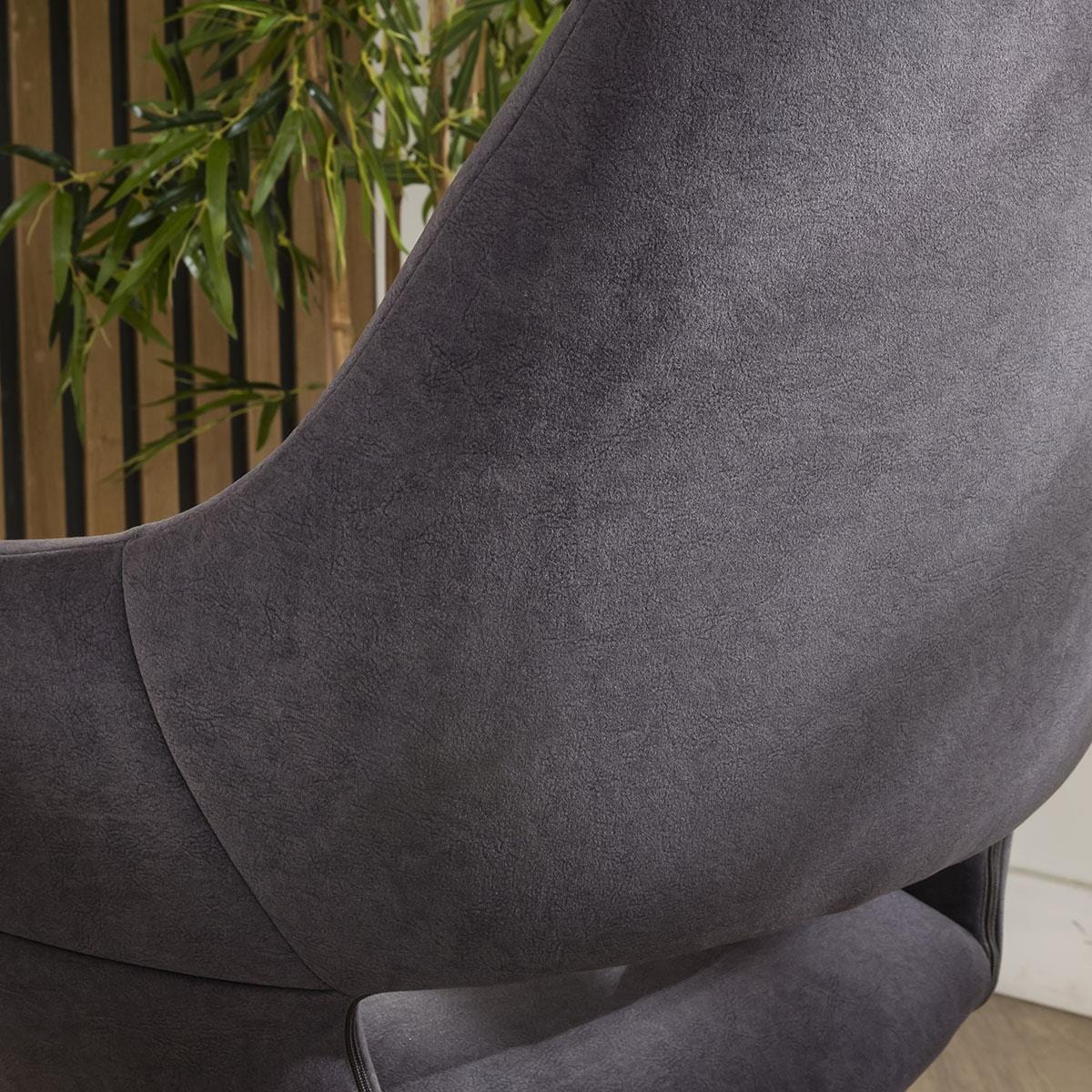 Davina Swivel Velvet Dining Chair Grey