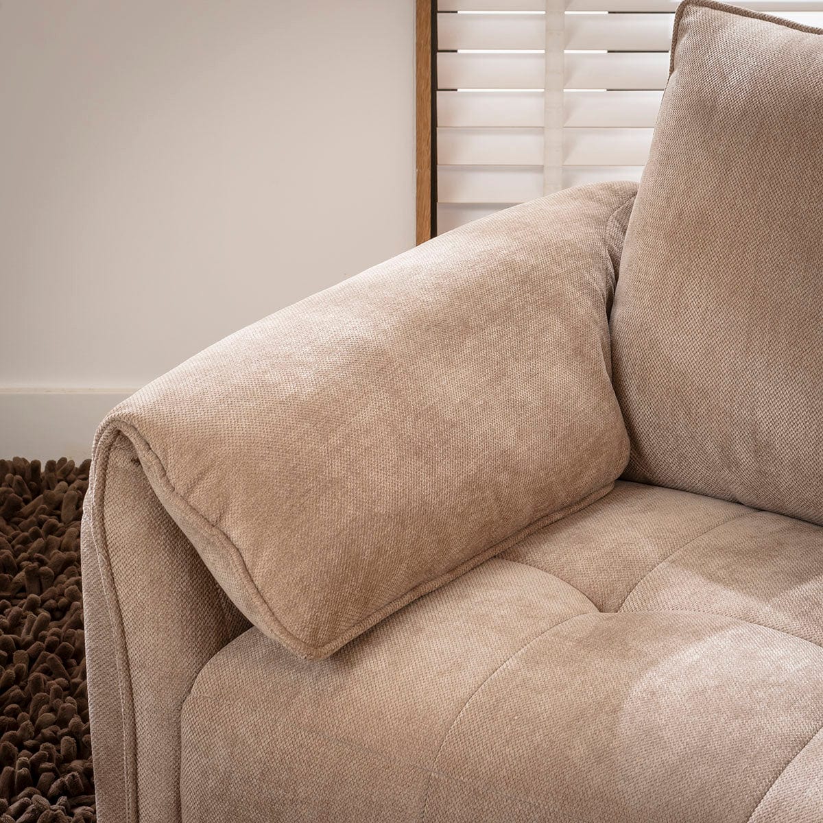 Jasmin Large Modern 4 Seater Modular Sofa Settee Beige 323x88cm 16