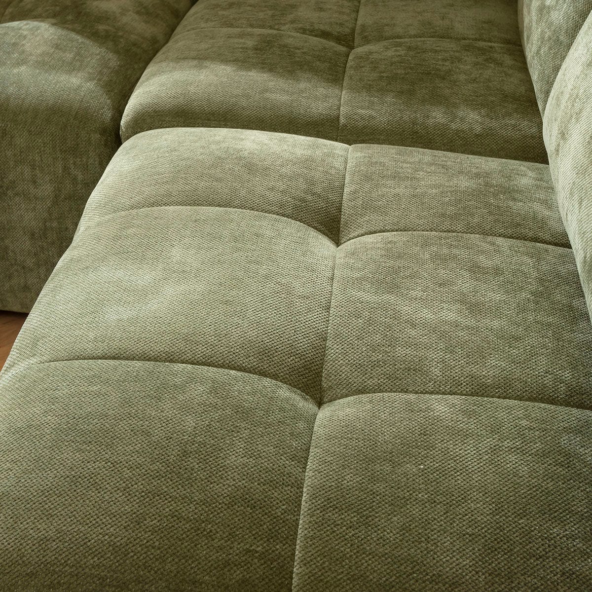 Jasmin Modern 6 Seater Modular Corner Sofa Green 323x248cm 15