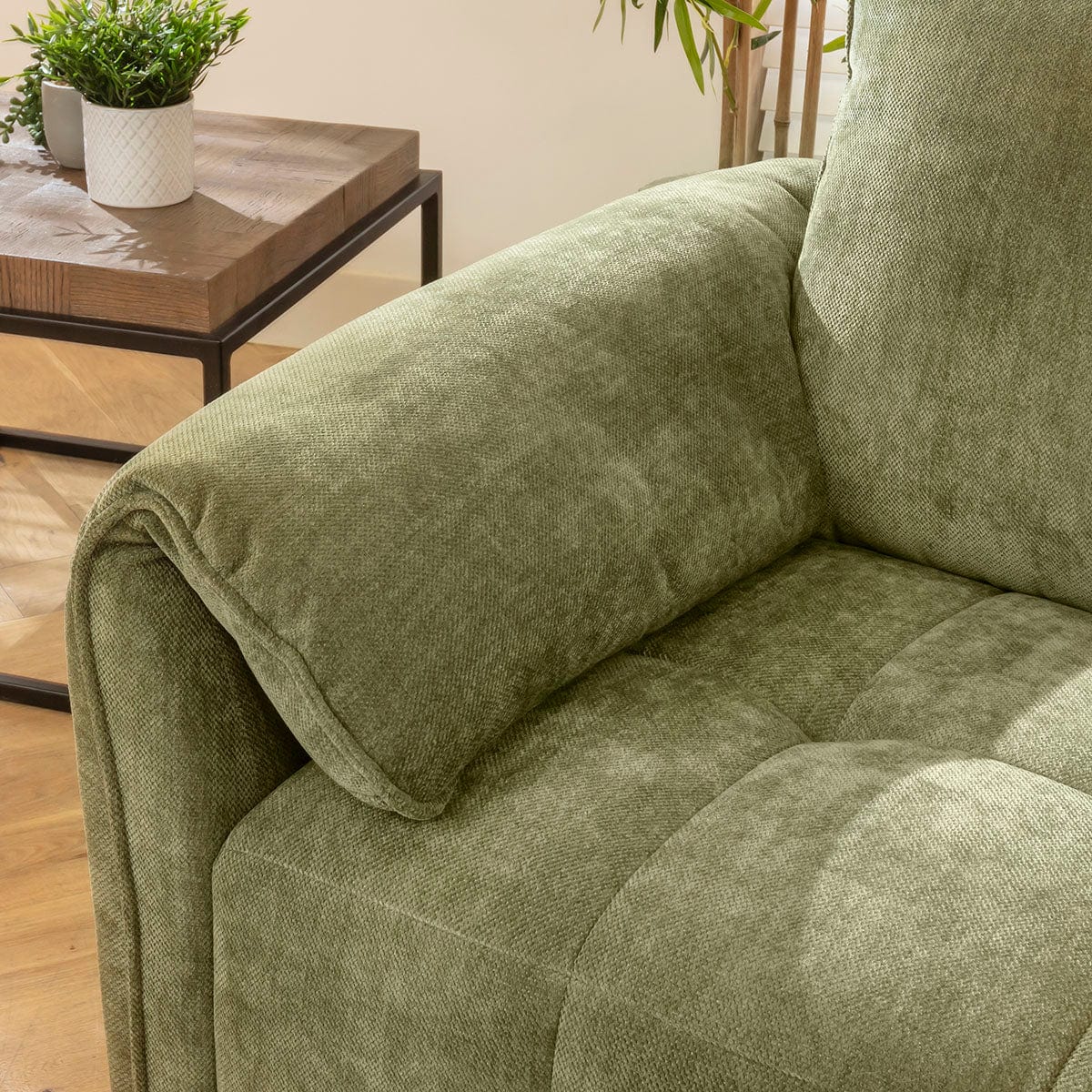 Jasmin Large 7 Seater Modular Corner Sofa Green 323x323cm 17