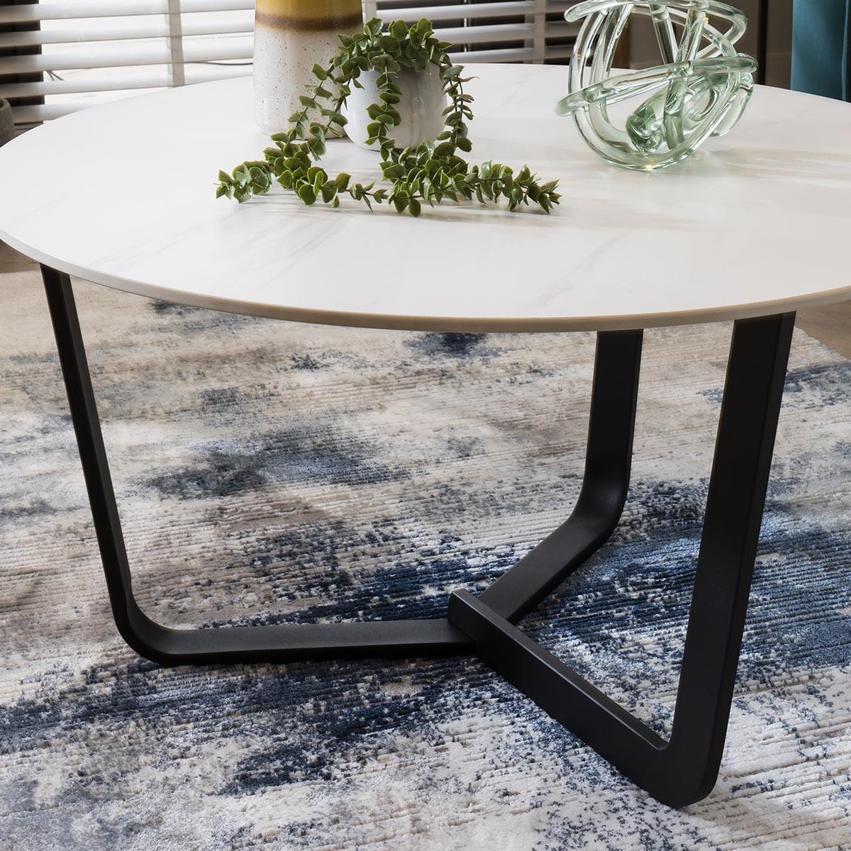 Lena Premium Ceramic Coffee Table White Sheffield Discount Furniture
