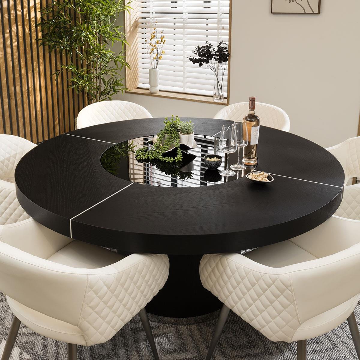 Lucy Leather Carver Dining Chair with Arms White