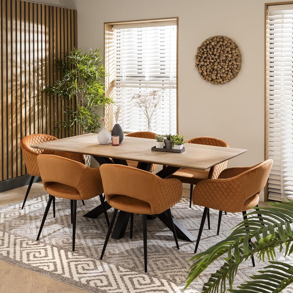 Lucy Velvet Carver Dining Chair with Arms Orange