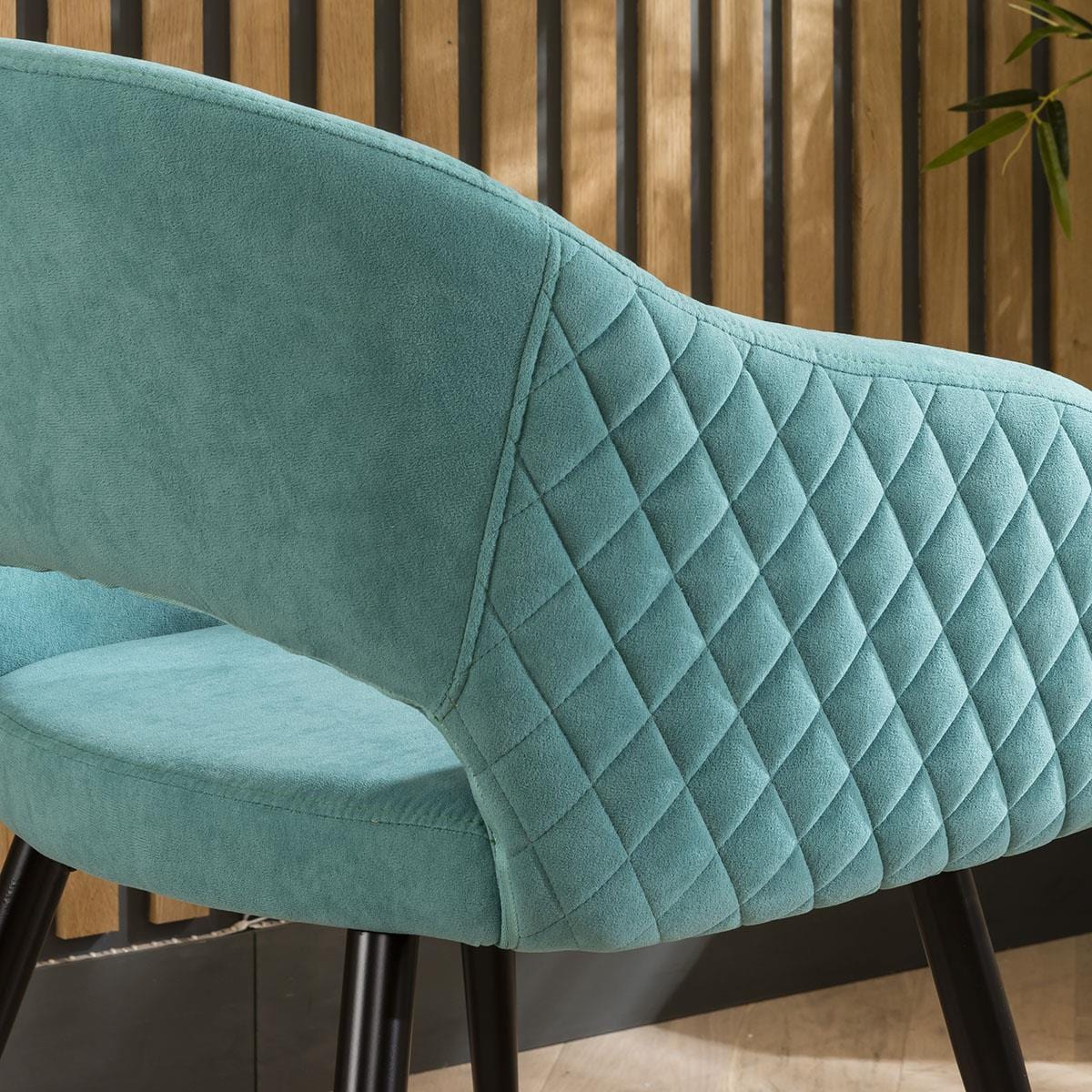 Lucy Velvet Carver Dining Chair with Arms Teal