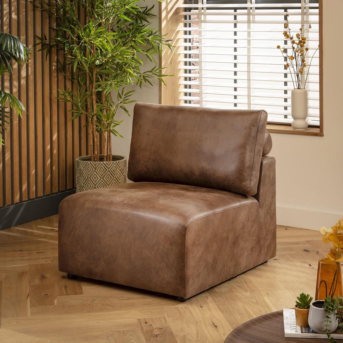 Victoria 4 Seater Corner Sofa Antique Brown 266x176cm 3R