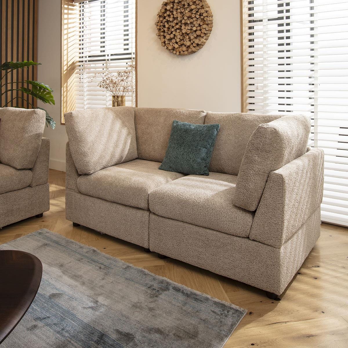 Sophie Small 2 Seater Sofa Biscuit Beige Boucle 160x80cm 2S