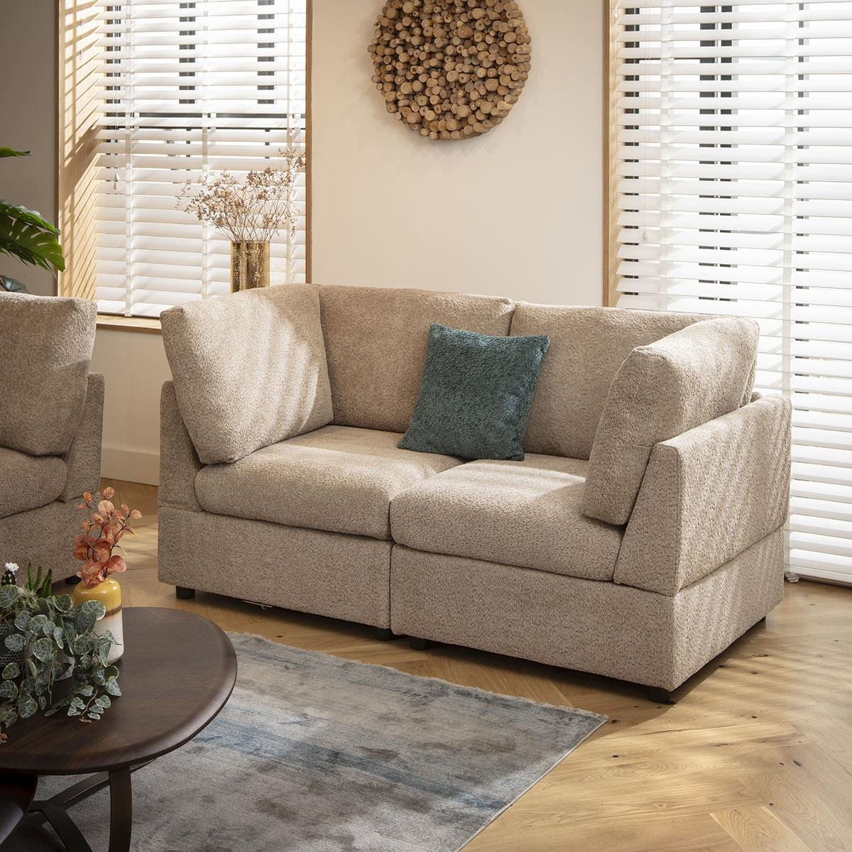 Sophie Small 2 Seater Sofa Biscuit Beige Boucle 160x80cm 2S