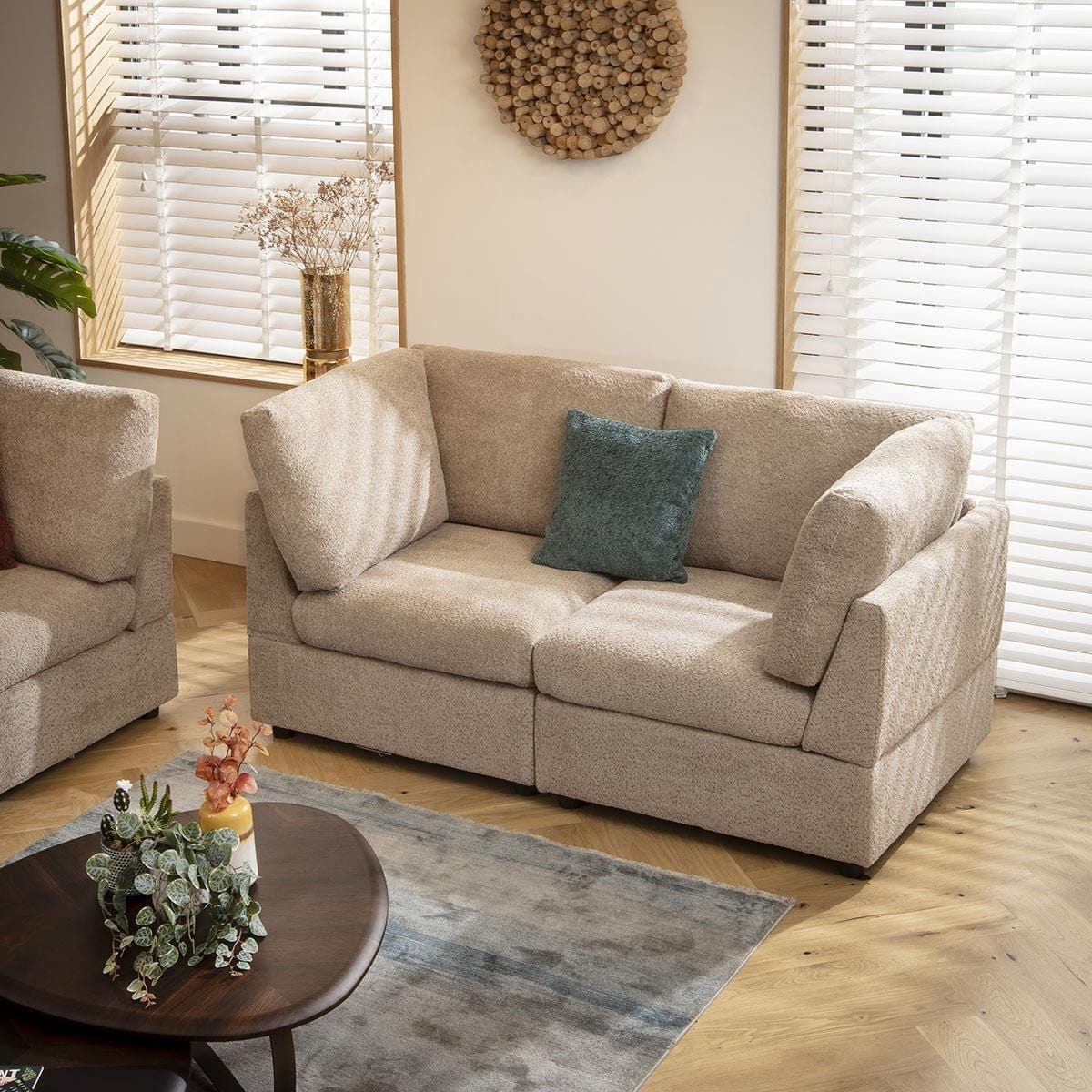 Sophie Small 2 Seater Sofa Biscuit Beige Boucle 160x80cm 2S