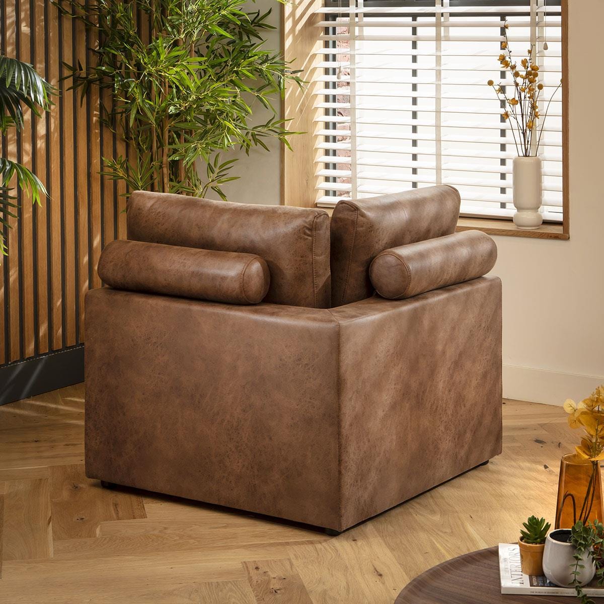 Victoria Small 2 Seater Sofa Antique Brown 184x92cm 2S