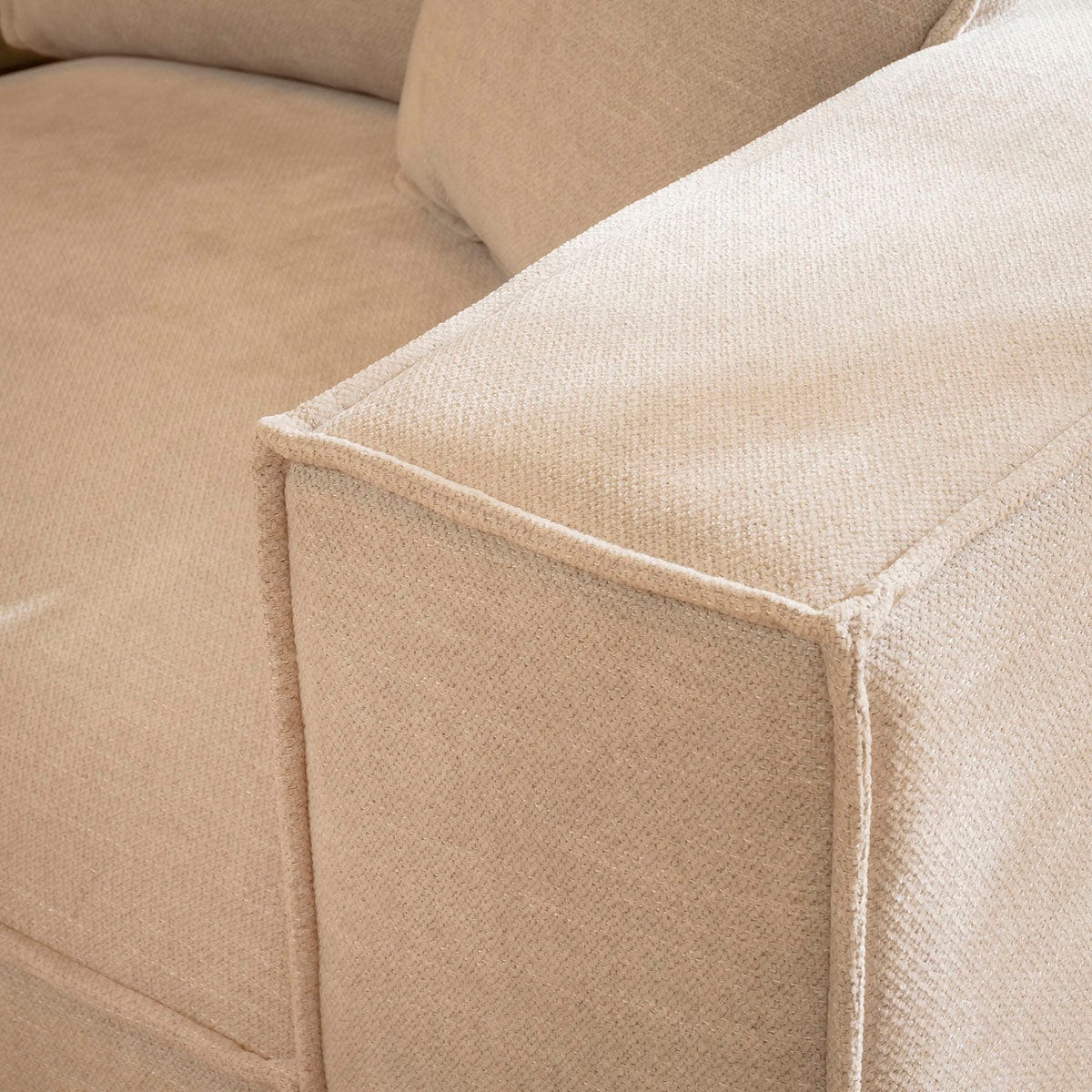 Rupert Modern 6 Seater Modular Corner Sofa Natural 386x297cm 15