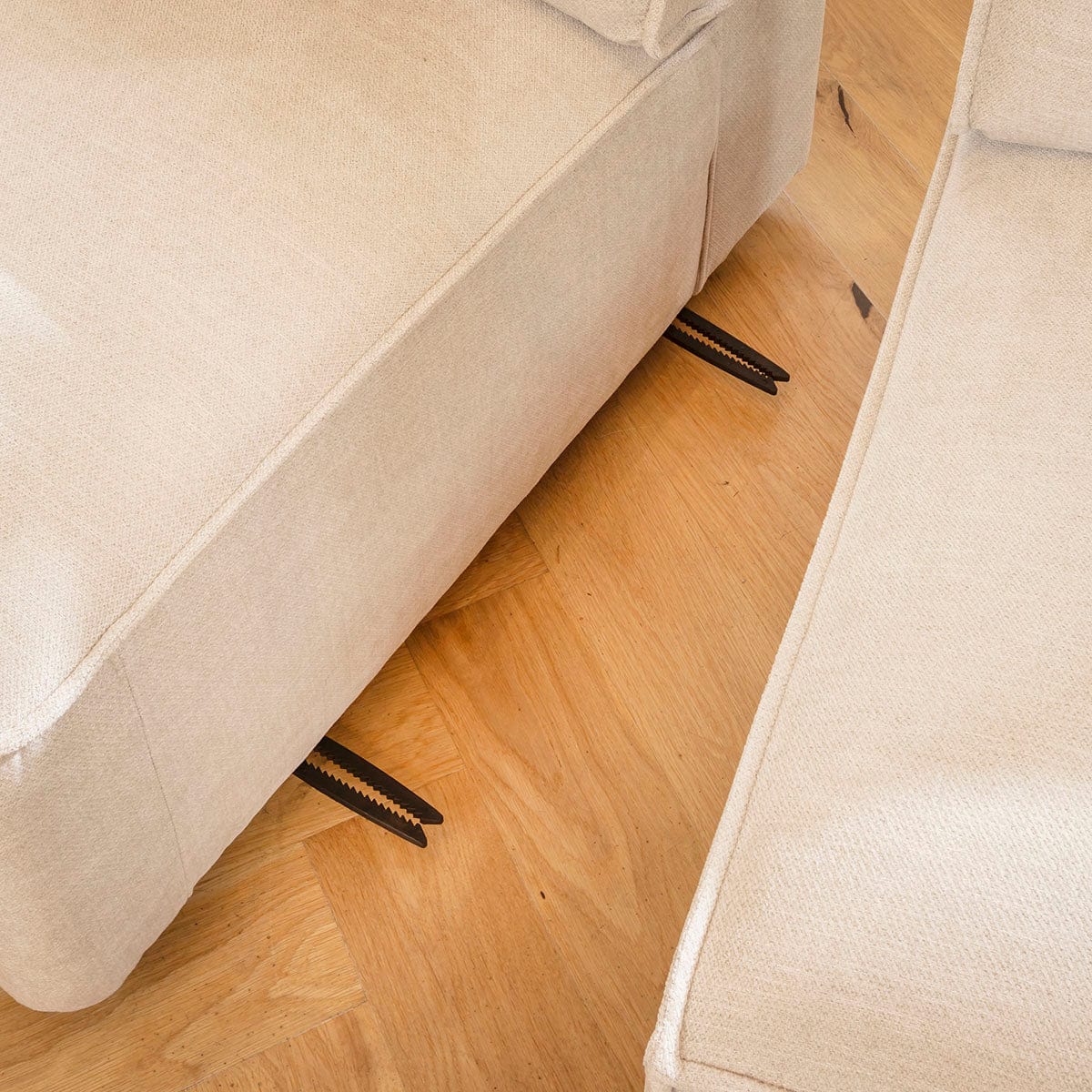 Rupert Modern 5 Seater Modular Corner Sofa Natural 297x297cm 14