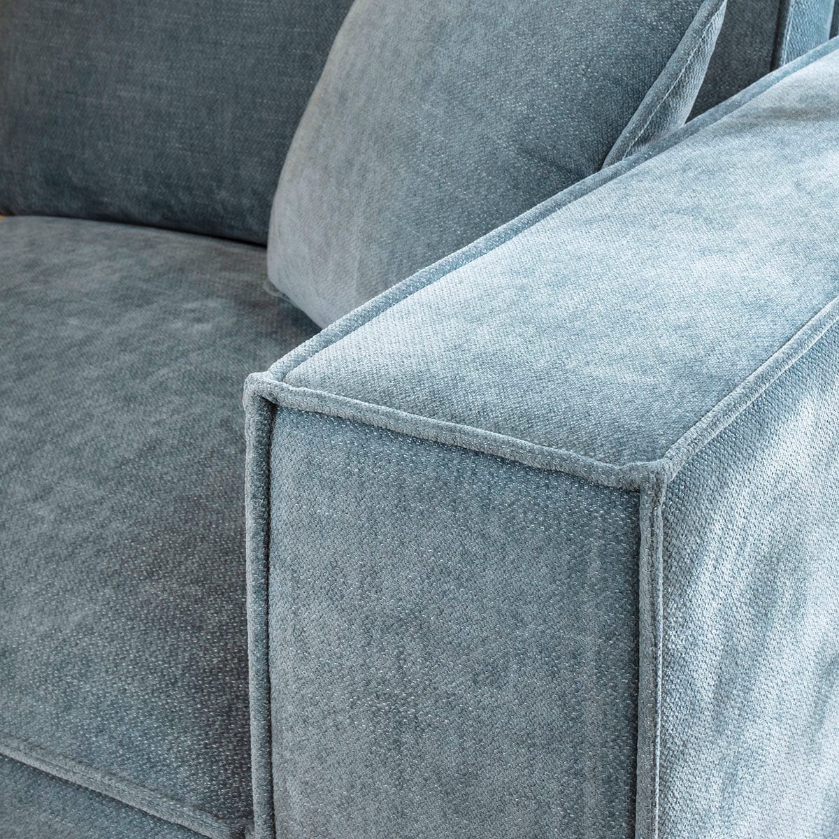 Rupert Modern 4 Seater Modular Corner Sofa Aqua Blue 306x208cm 5