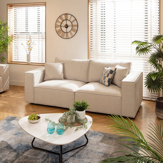 Rupert Small 2 Seater Sofa Natural 220x98cm 2S