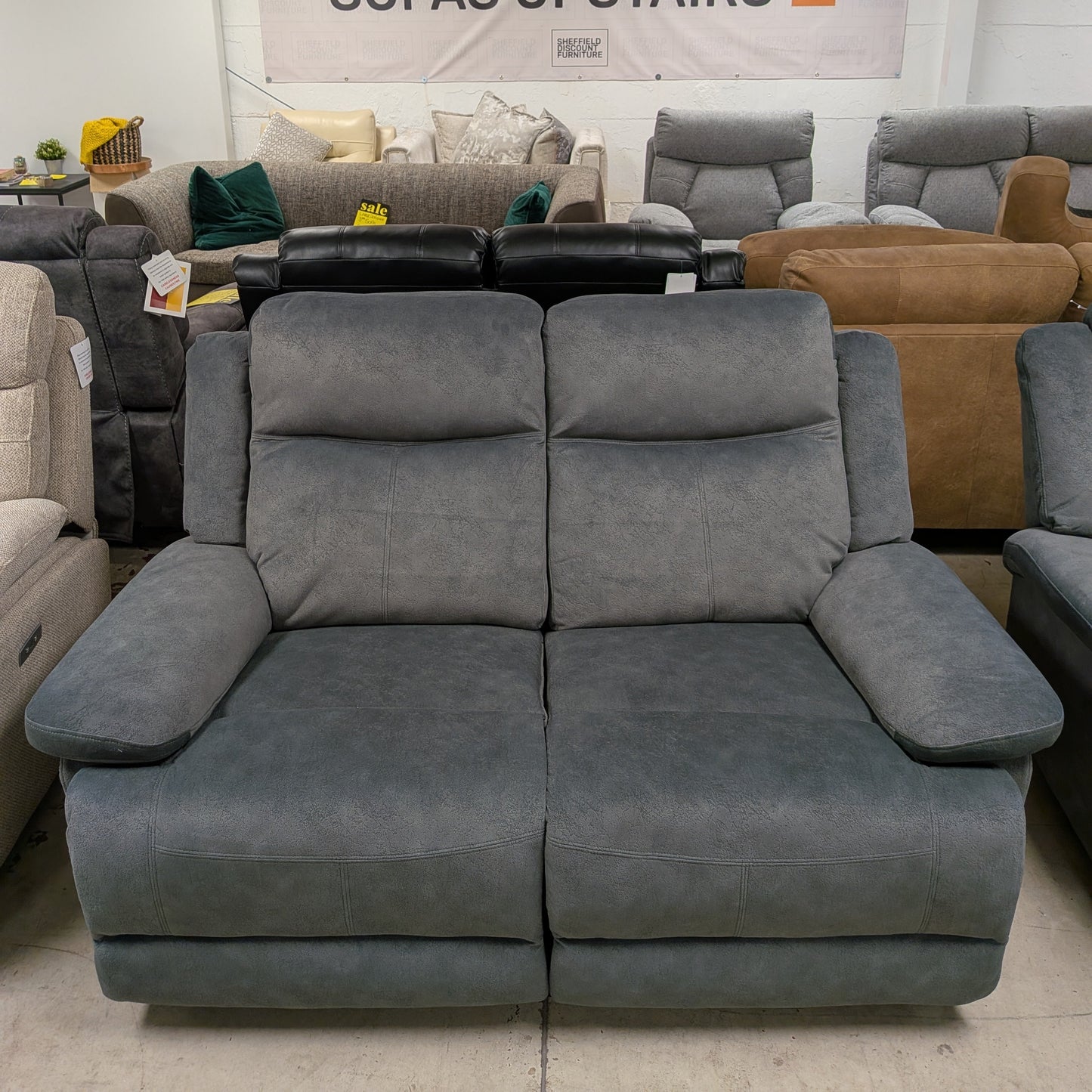 Rockport Grey Power Recliner Sofa