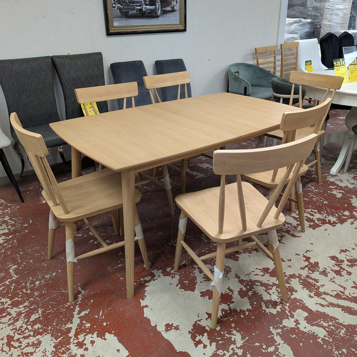 Azora dining table and 6 chairs Sheffield Discount Furniture
