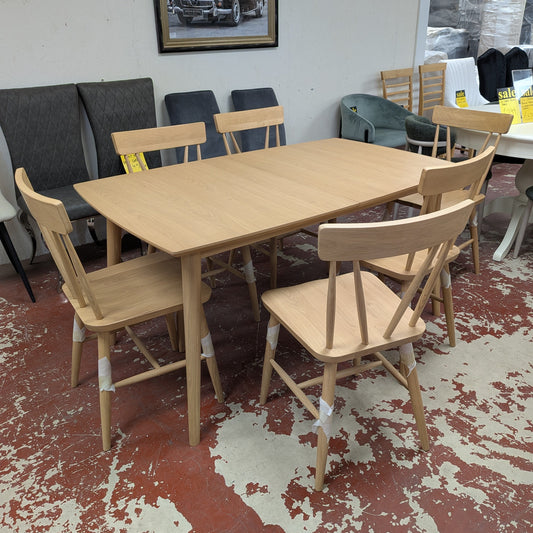 Azora dining table and 6 chairs Sheffield Discount Furniture