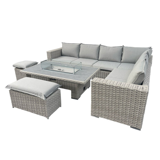 BD07 Light Grey Fireplace Set